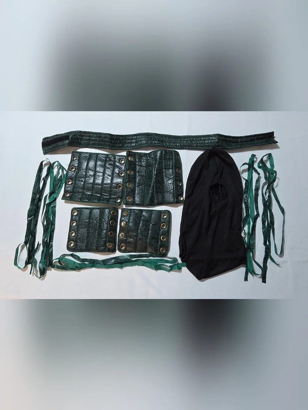 Spirit Halloween Leather Ninja Full Costume Set Kids Medium 8-10 Complete Kit